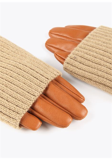 Guanti polsino a coste LOLA CASADEMUNT | LF2407047CAMEL